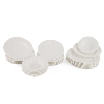 24 részes fehér porcelán étkészlet