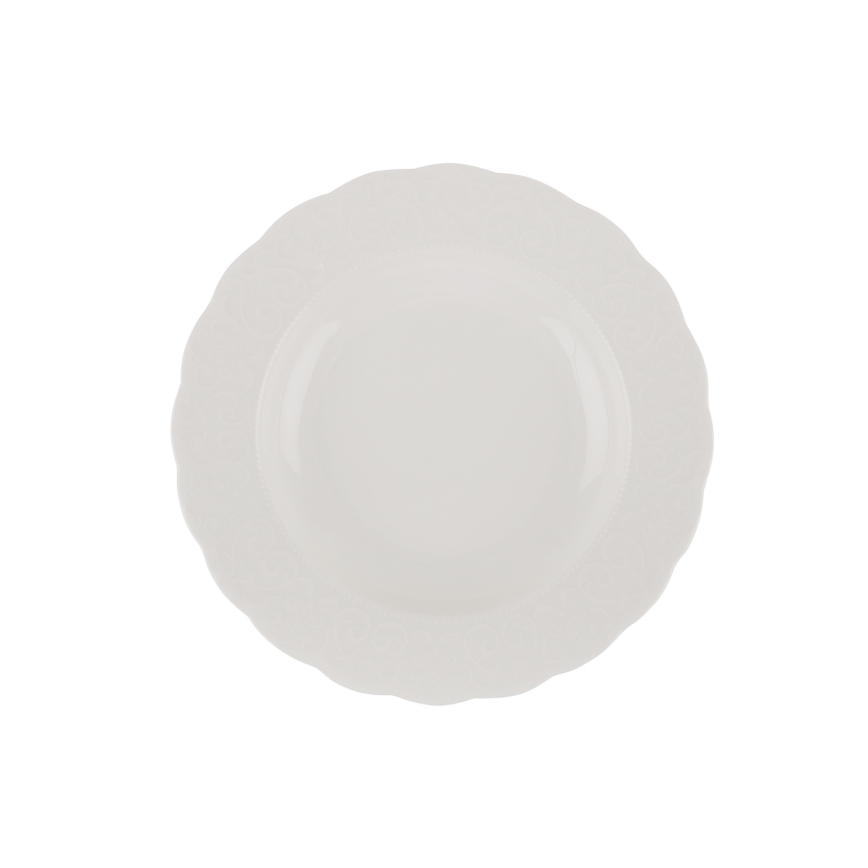 24 részes fehér porcelán étkészlet