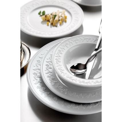 24 részes fehér porcelán étkészlet