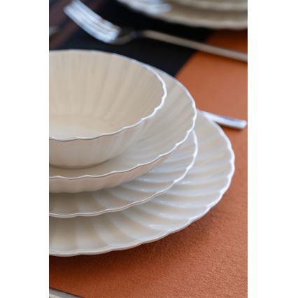 24 részes fehér porcelán étkészlet