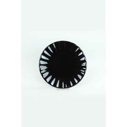 24 részes fekete kőagyag étkészlet