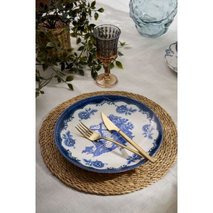 24 részes kék-fehér porcelán étkészlet