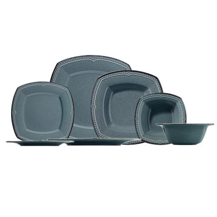 24 részes kék porcelán étkészlet