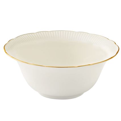 24 részes porcelán étkészlet, fehér/arany