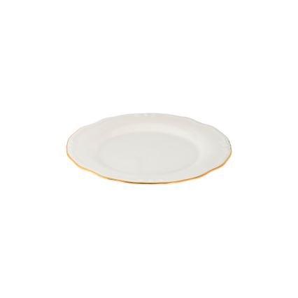 24 részes porcelán étkészlet, fehér/arany