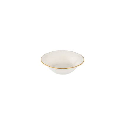 24 részes porcelán étkészlet, fehér/arany
