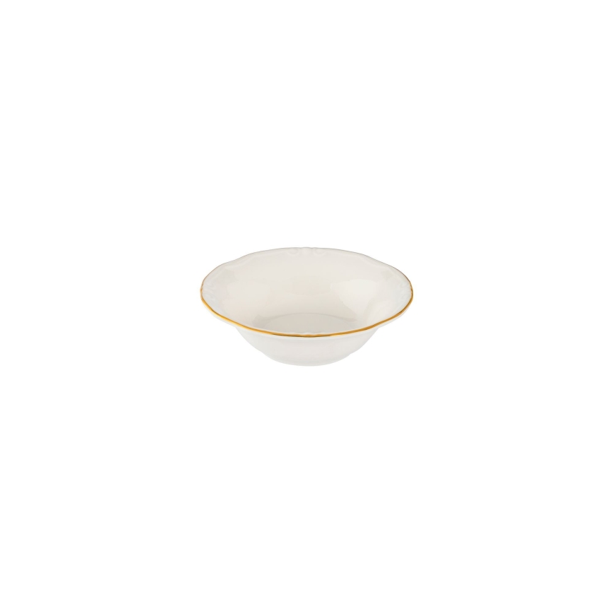 24 részes porcelán étkészlet, fehér/arany