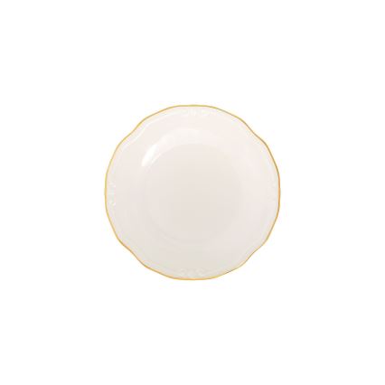 24 részes porcelán étkészlet, fehér/arany