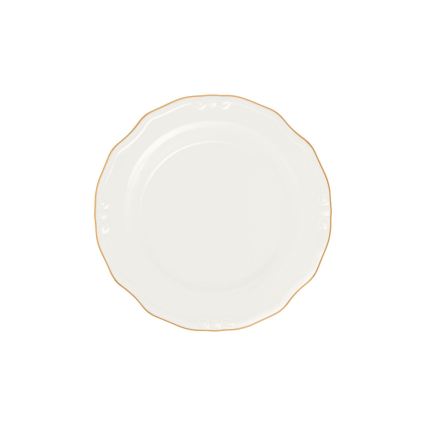 24 részes porcelán étkészlet, fehér/arany