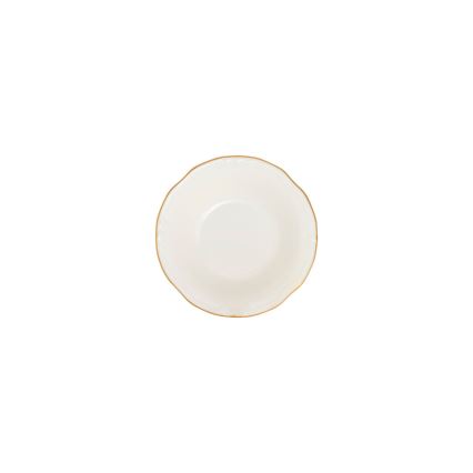 24 részes porcelán étkészlet, fehér/arany