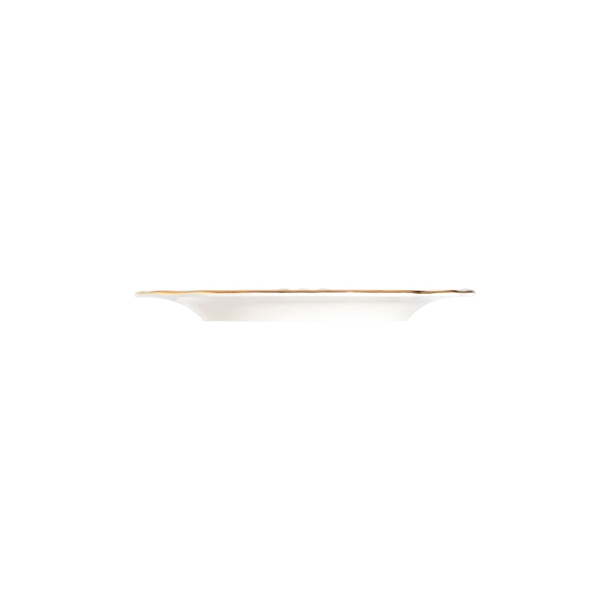 24 részes porcelán étkészlet, fehér/arany