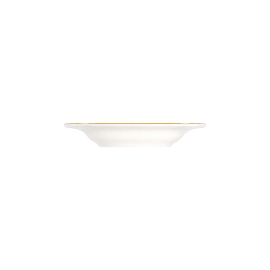 24 részes porcelán étkészlet, fehér/arany