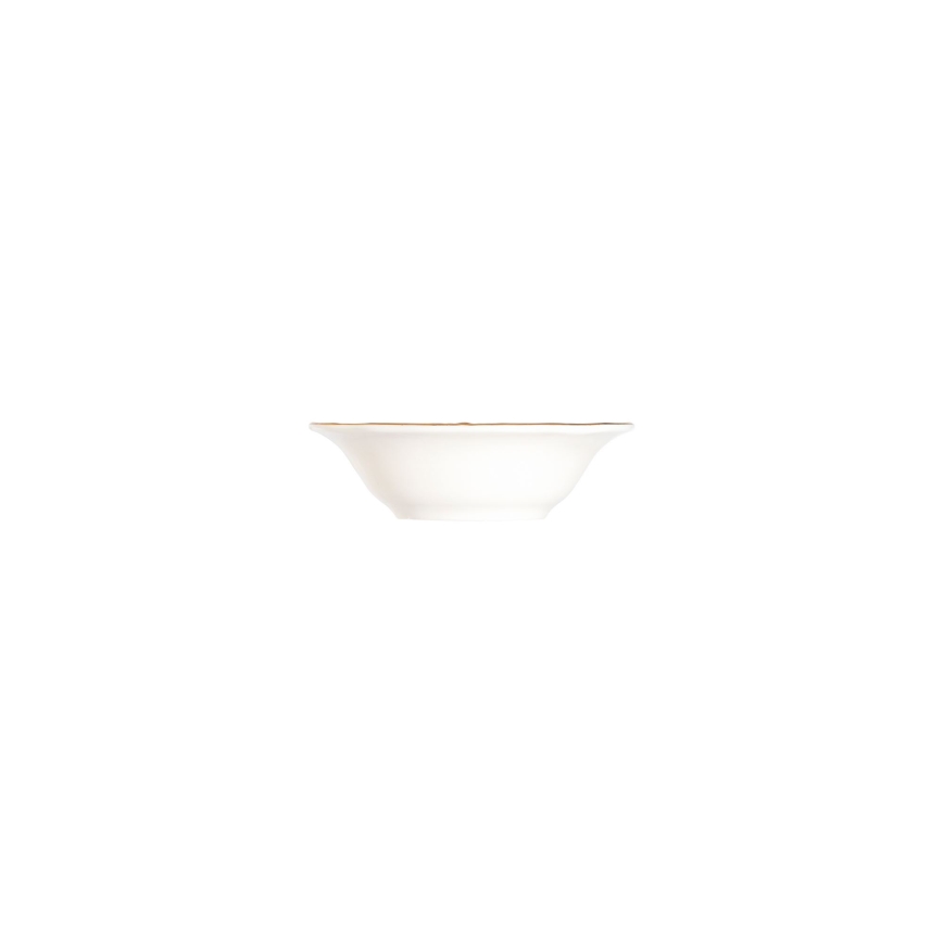24 részes porcelán étkészlet, fehér/arany