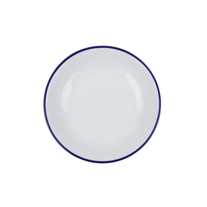 24 részes porcelán étkészlet, fehér/kék