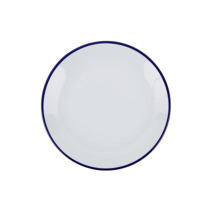 24 részes porcelán étkészlet, fehér/kék