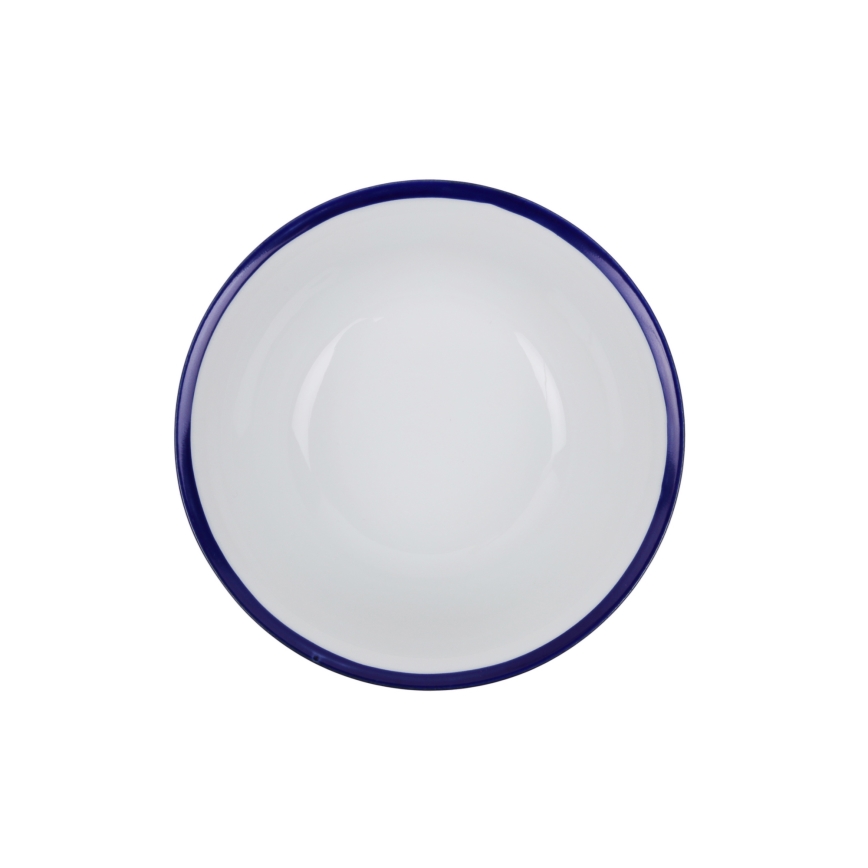 24 részes porcelán étkészlet, fehér/kék