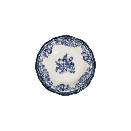 24 részes porcelán étkészlet, fehér/kék