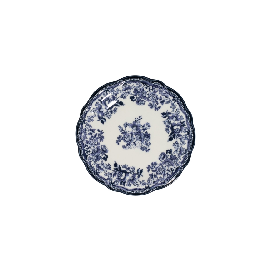 24 részes porcelán étkészlet, fehér/kék