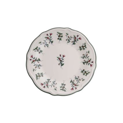 24 részes porcelán étkészlet, fehér/zöld