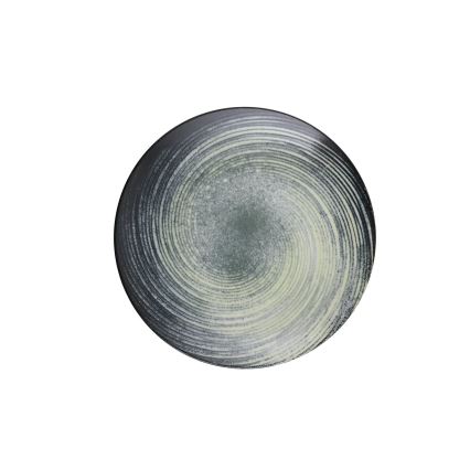 24 részes porcelán étkészlet, zöld/fekete