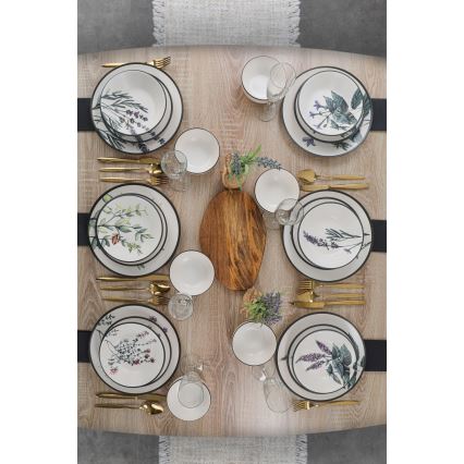 24 részes színes/kőkerámia étkészlet