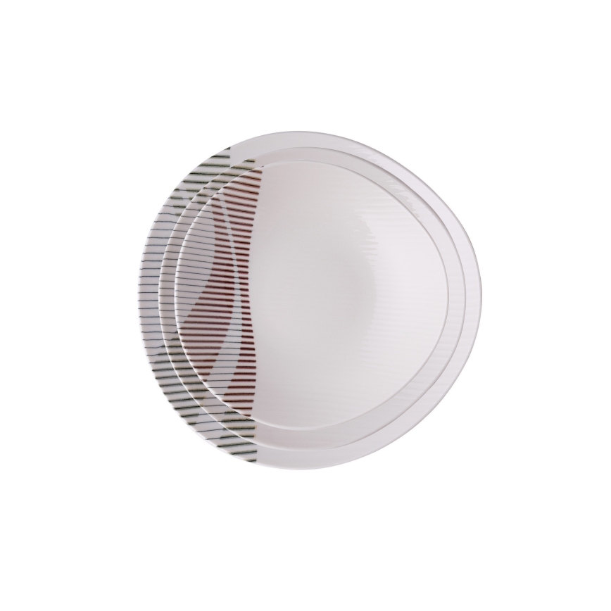 24 részes színes porcelán étkészlet