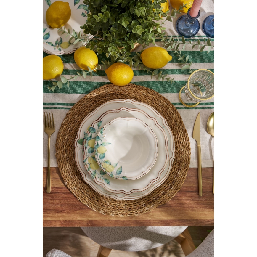 24 részes színes/porcelán étkészlet