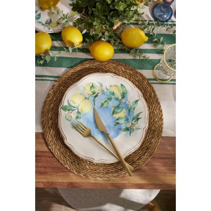 24 részes színes/porcelán étkészlet