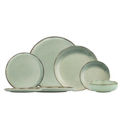 24 részes zöld porcelán étkészlet