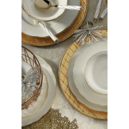 26 részes étkészlet fehér/arany/porcelán