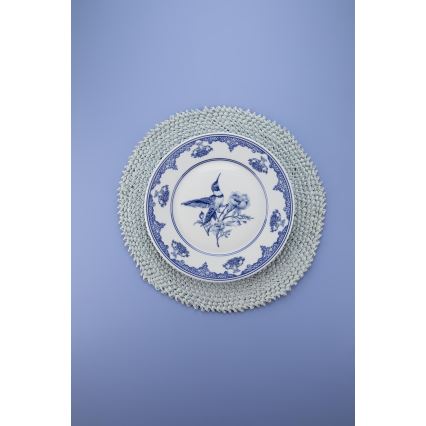 26 részes étkészlet fehér/kék/porcelán