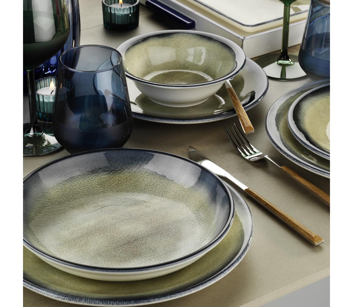 26 részes étkészlet kék/barna/porcelán 710KTP2928