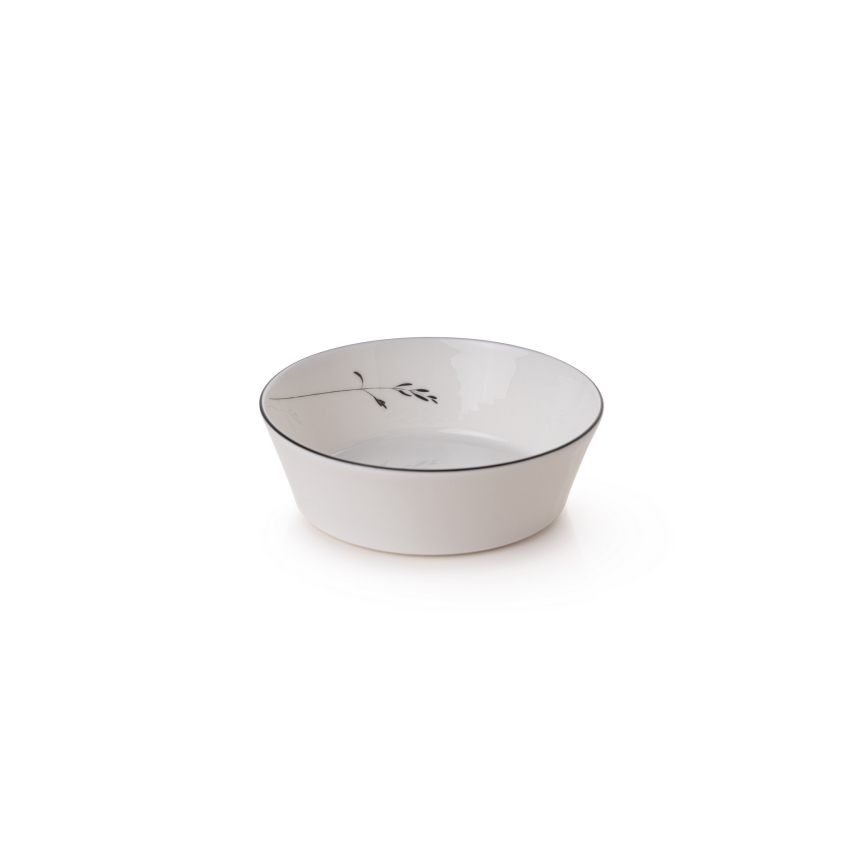 27 darabos étkészlet, fehér/fekete/porcelán