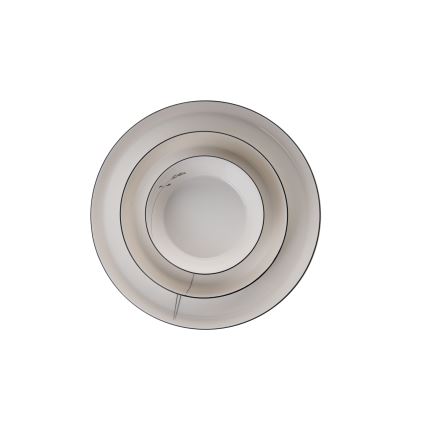 27 darabos étkészlet, fehér/fekete/porcelán