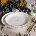 27 darabos porcelán étkészlet, fehér/arany