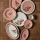 27 darabos porcelán étkészlet – rózsaszín/fehér