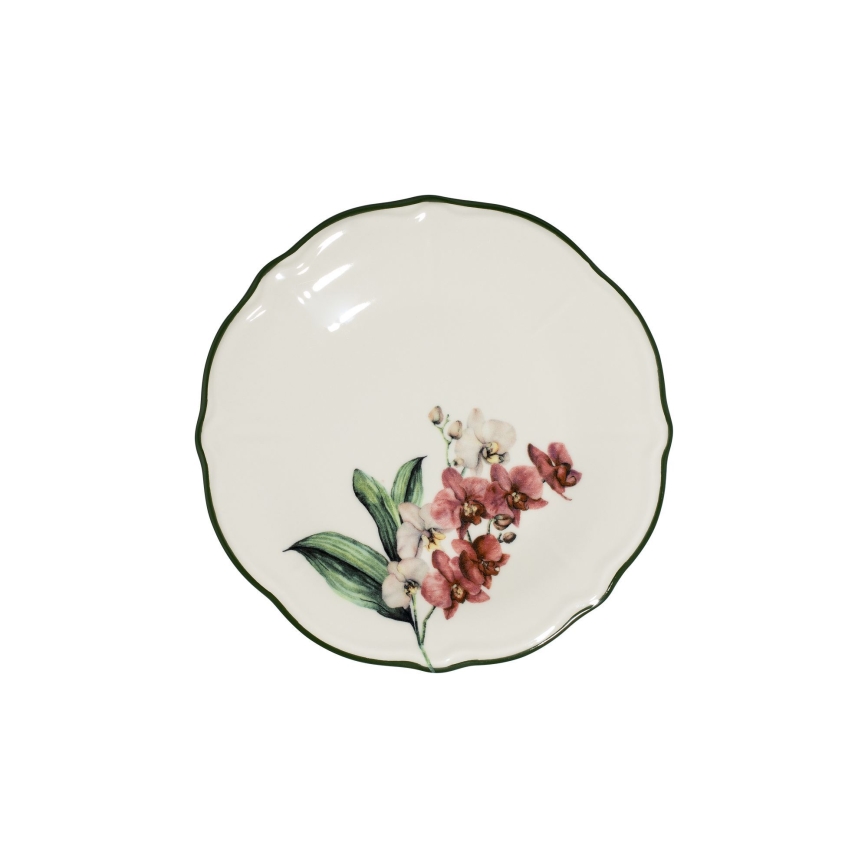27 darabos porcelán étkészlet – rózsaszín/fehér