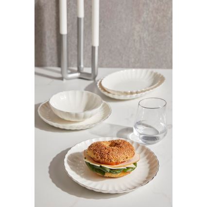 27 részes étkészlet fehér/arany/porcelán
