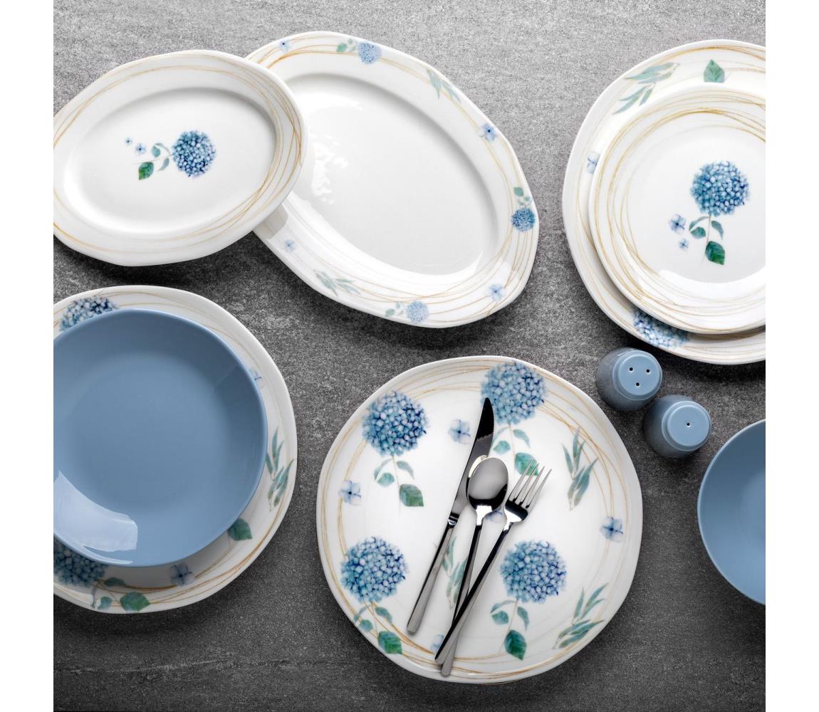 29 darabos porcelán étkészlet, fehér/kék 868ARY1144