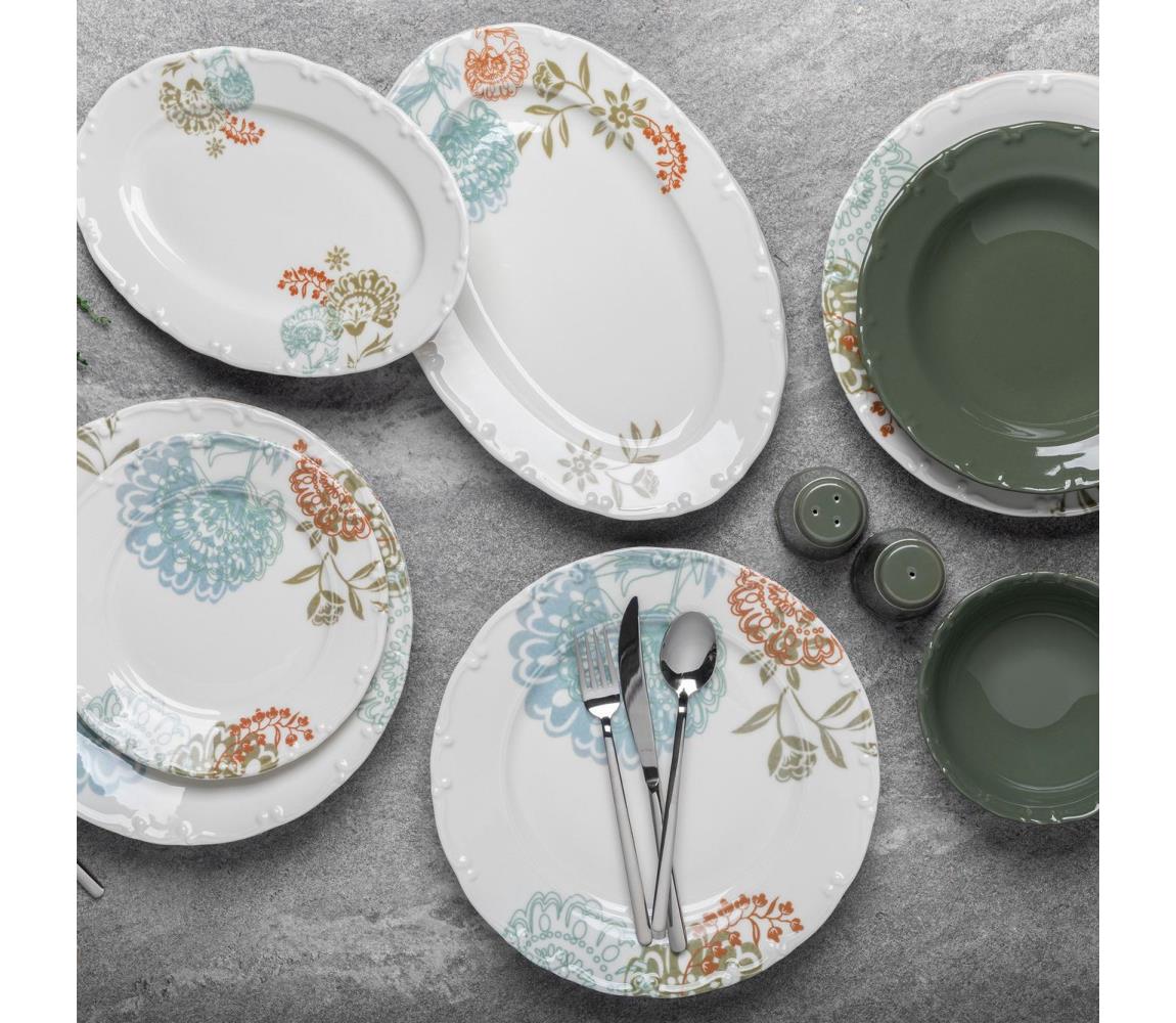 29 részes, élénk színű porcelán étkészlet 868ARY1146