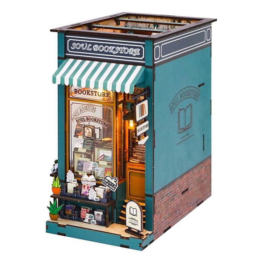 2Kids Toys - 3D LED kirakós könyvtámasz Könyvesbolt Lélek 2xAAA