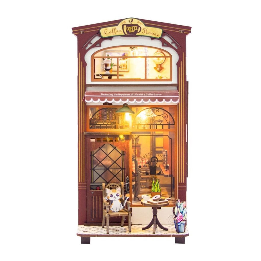 2Kids Toys - 3D LED puzzle Könyvtámasz Kávézó 2xAAA