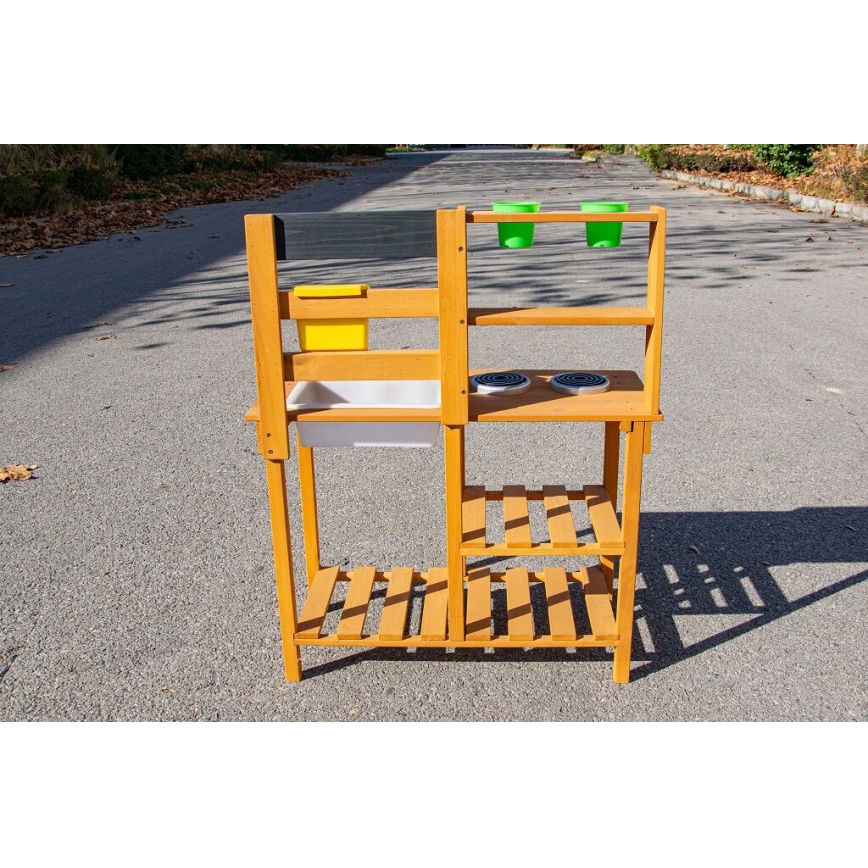 2Kids Toys - Fa kerti konyha mosogatóval