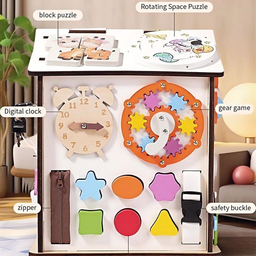 2Kids Toys - Interaktív fejlesztő tábla házikó, fehér