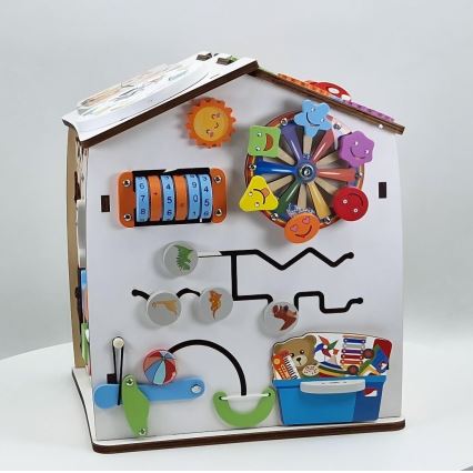 2Kids Toys - Interaktív fejlesztő tábla házikó, fehér