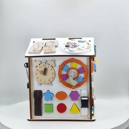 2Kids Toys - Interaktív fejlesztő tábla házikó, fehér