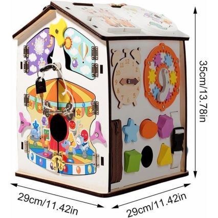 2Kids Toys - Interaktív fejlesztő tábla házikó, fehér