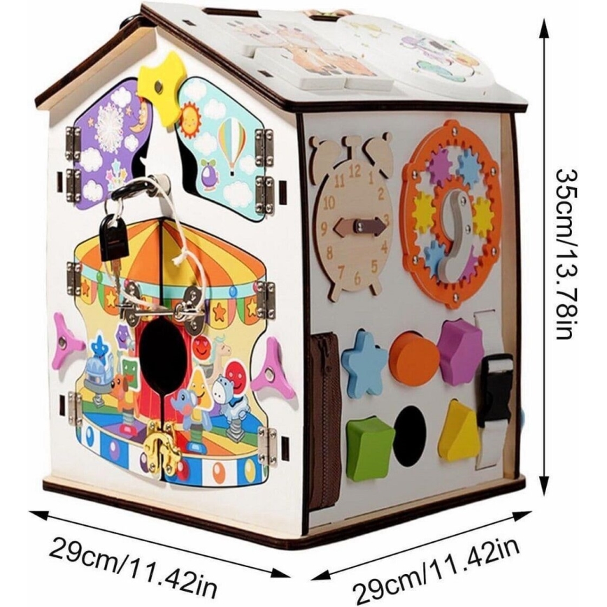 2Kids Toys - Interaktív fejlesztő tábla házikó, fehér