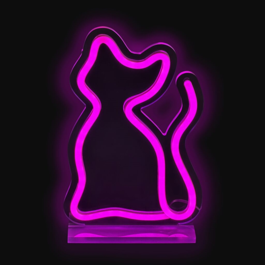 2Kids Toys - LED Neon asztal dekoráció LED/5W/USB macska