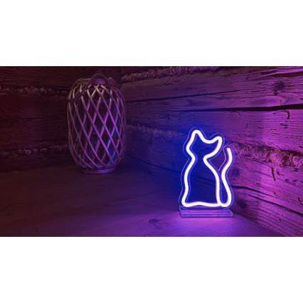2Kids Toys - LED Neon asztal dekoráció LED/5W/USB macska